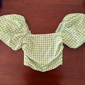 Daisy Lane Gingham Puff Sleeve Blouse